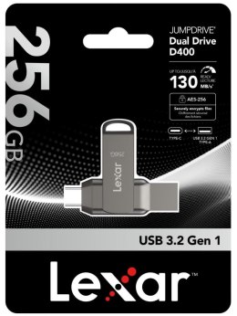 Pendrive Lexar Dual Drive D400 256GB USB-C/A 3.1 130MB/s